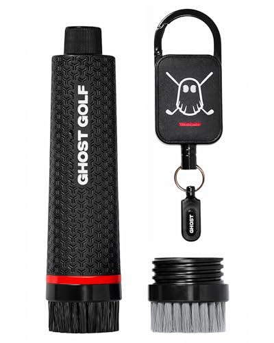 Magnetic Golf Club & Shoe Brush with Water Reservoir - Black