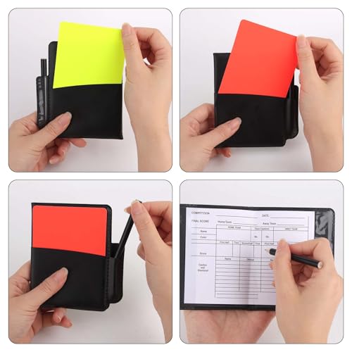 Gosknor Soccer Referee Kit with Yellow & Red Cards – Includes Whistle, Score Sheets & Accessories (Variation: 1 / Soccer Referee Kit and Whistle)