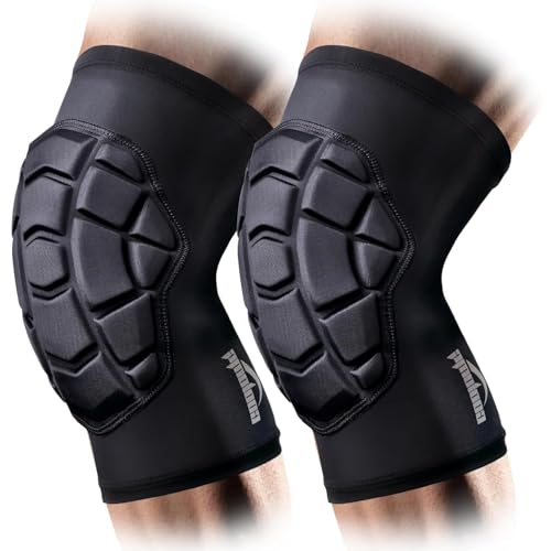 COOLOMG Youth & Adult Black Medium Basketball Volleyball Wrestling Knee Pads