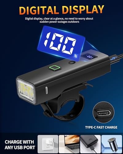 Darkbeam Super Bright Bicycle Front Light with 4 Modes & Anti-Glare White Variant DB07