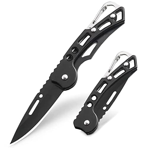 Small EDC Folding Pocket Knife - Stainless Steel Keychain Box Cutter