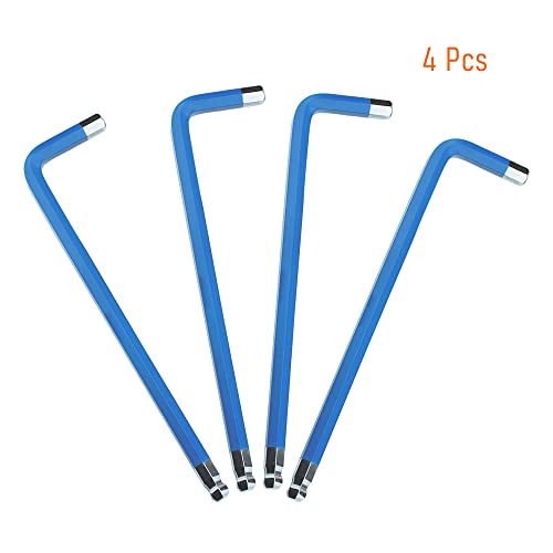 4 PCS 3mm Ball End Hex Key Allen Wrench,Internal Hexagonal Wrench, L Shaped Long Arm S2 Steel Repairing Tool£¬Pale Blue