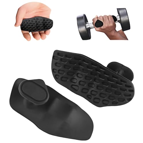 Ergonomic Anti-Slip Workout Grips - Silicone Gym Pads, Black