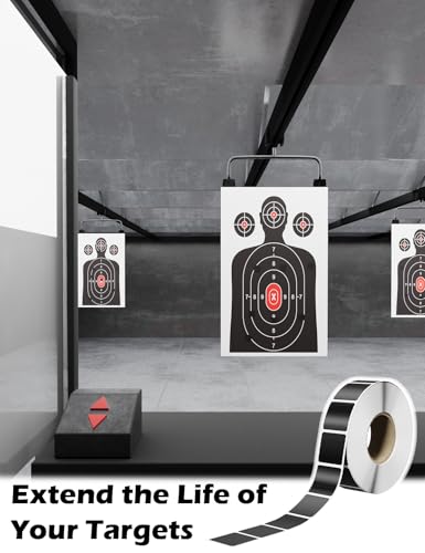 1 Inch Self-Adhesive Target Paster Stickers - 1500 Pcs Black