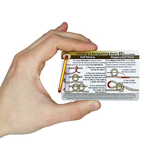 ReferenceReady Outdoor Knot Cards: 22 Knots – Camping, Backpacking,