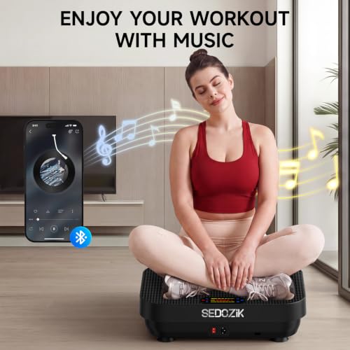 Vibration Plate for Lymphatic Drainage with Bluetooth - 450 Lbs Capacity