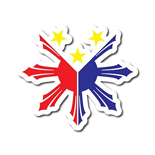Philippines Flag Vinyl Decal Sticker for Car Window and Laptop - 4 x 4.4 In