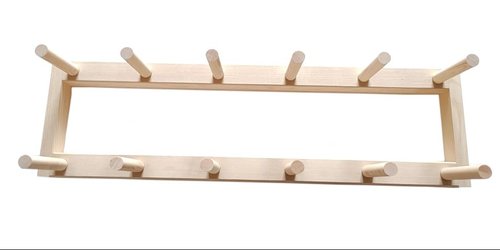 MAUMI Wooden Weight Plate Rack – Olympic Weight Plate Holder & Storage Stand – Bumper Plate Organizer – Horizontal Weight Tree for Home Gym – Weight Plate Storage Rack