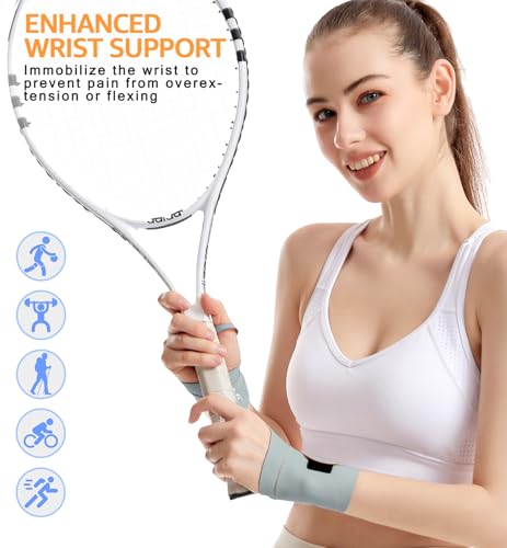 Ultra-Thin Elastic Wrist Brace for Support & Pain Relief - Gray