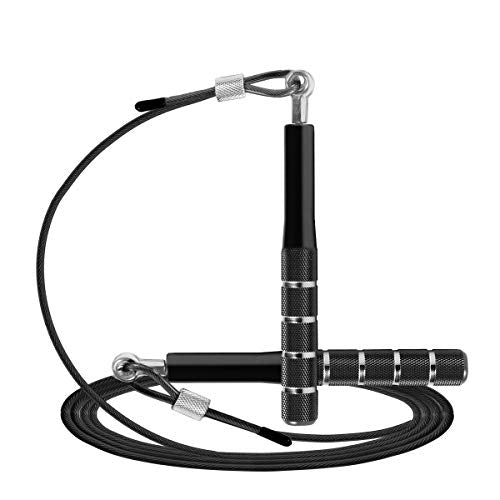 Adjustable Speed Jump Rope for Fitness Training - Black