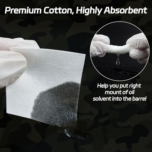 3-in-1 Gun Cleaning Kit with Patches, Brushes & Cotton Swabs - Firearm Maintenance