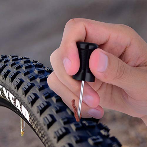 Tubeless Bike Tire Repair Kit - Includes Storage Canister & 5 Plugs