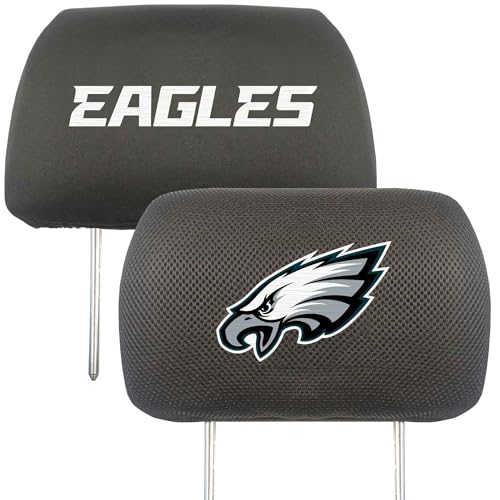 Embroidered Headrest Cover - Philadelphia Eagles - Black