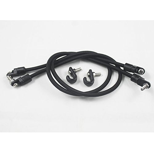 Kayak Bungee Paddle Holders - Pack of 2 with Screws & J-Hooks
