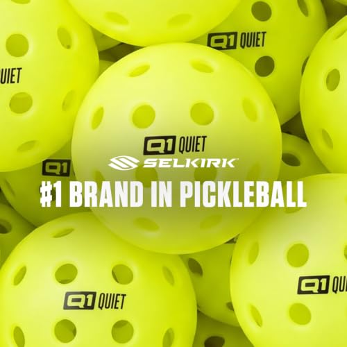 Selkirk Sport Q1 Quiet Pickleball Balls 12 Pack | USAP-Approved Noise-Reducing Outdoor Balls