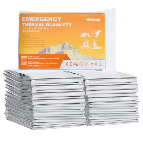 6-Pack Emergency Mylar Thermal Blankets for Survival & Outdoor Use