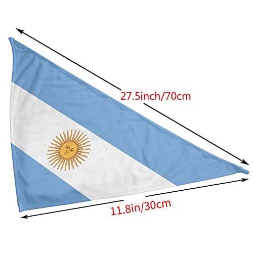 Dog Bandana - Flag of Argentina, Adjustable Triangle Bib for Pets