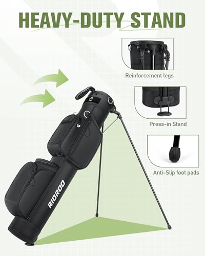 Lightweight 3-Way Stand Golf Bag - Holds Up to 9 Clubs