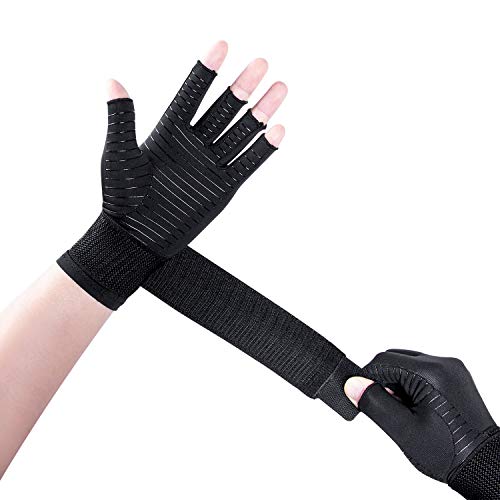 THX4COPPER Compression Arthritis Gloves Small-Medium with Adjustable Strap
