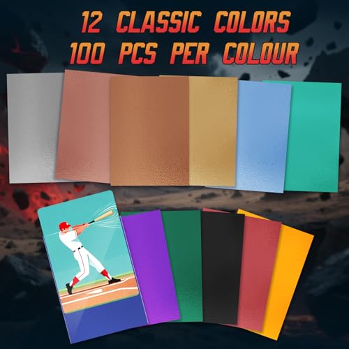 1200ct Matte Card Sleeves - Premium Collectible Trading Card Protectors, 12 Colors, Soft Touch Finish