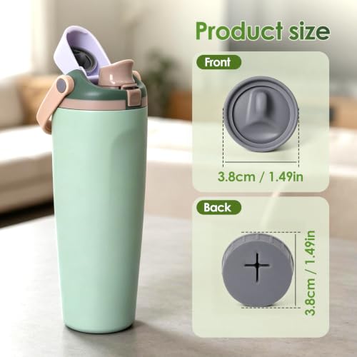 Silicone Replacement Stoppers for Owala FreeSip Bottles - Grey, 4PCS