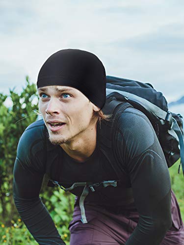 Men's Cooling Skull Cap - Sweat Wicking - Medium Black & Camouflage
