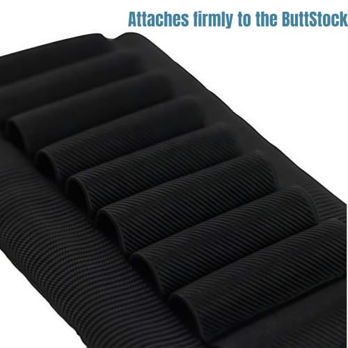 Tactical 9-Round Bullet Holder Pouch for Rifles - Black