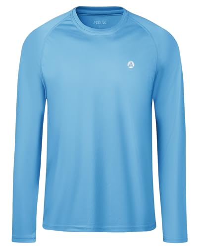Kids Long Sleeve Rash Guard UPF 50 Sun Shirt - Medium Blue - Size Small