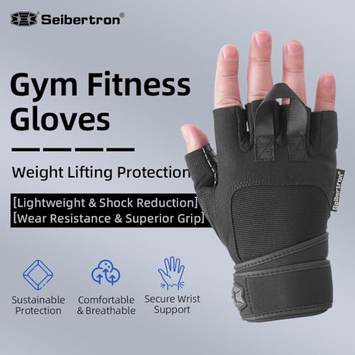 Tactical Gloves with Touchscreen - Black, Large - Full/Half Finger