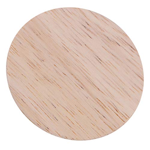 Mxfans 60mm Wood Carved Decorative Round Flower Decal Applique Furniture Pack of 2