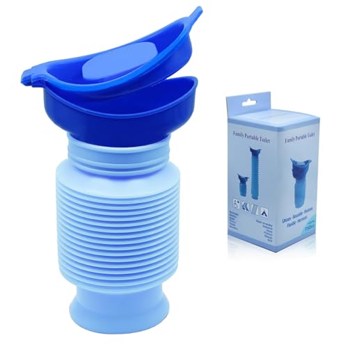 750ML Portable Urinal with Sealed Lid - Collapsible Design for Travel