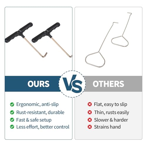 Trampoline Spring Puller Tool - 2PCS T-Hook for Easy Grip