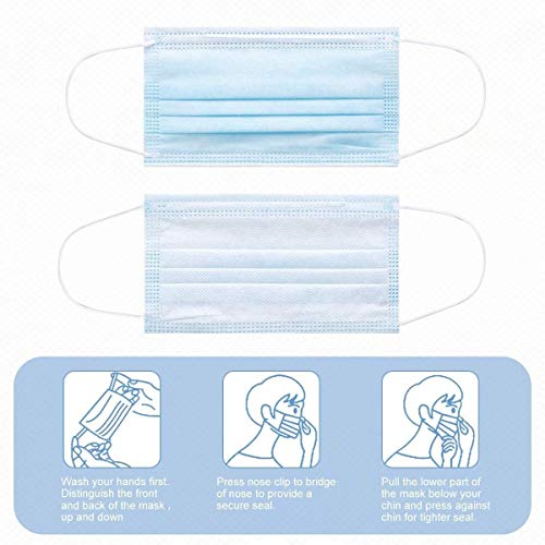 Medical Face Masks - 100 Count Blue Disposable Masks