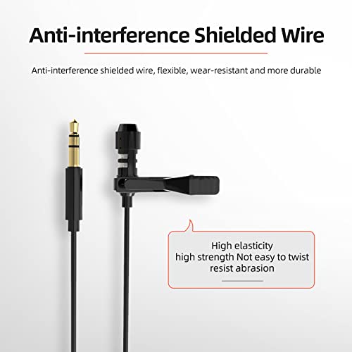 Wired Car Microphone with 3.5mm Plug - Noise Cancelling Lavalier Mic