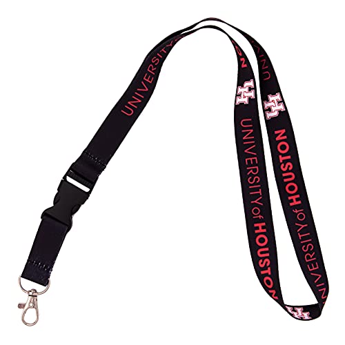 Desert Cactus University of Houston Lanyard with Snap Buckle - Black