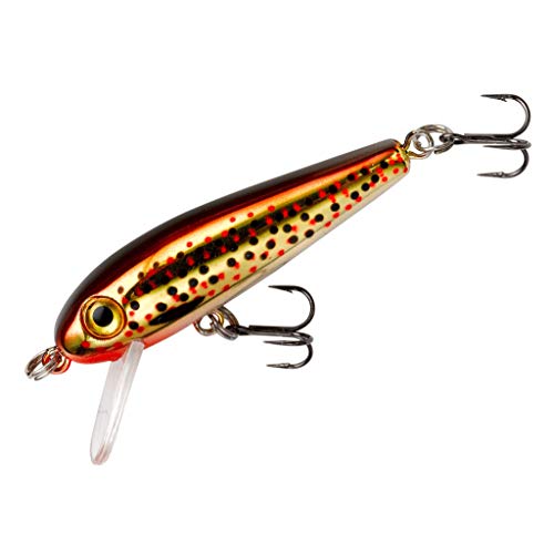 Tracdown Minnow Slow-Sinking Crankbait Fishing Lure - Slick Brown Trout, 1.625 in