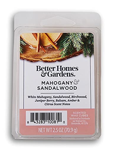 Mahogany & Sandalwood Wax Melts - 6 Cubes for Home Fragrance