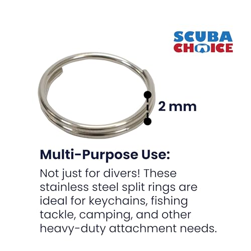 32.3mm Stainless Steel Split Rings for BCD Attachment - 10-Pack