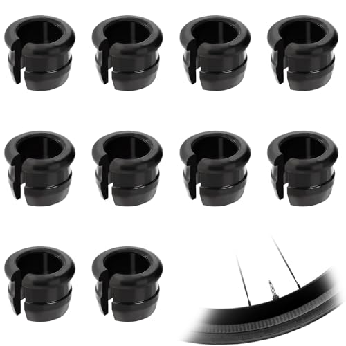 10-Pack Presta Valve Rim Hole Adapters - Bicycle Tire Valve Stem Grommets