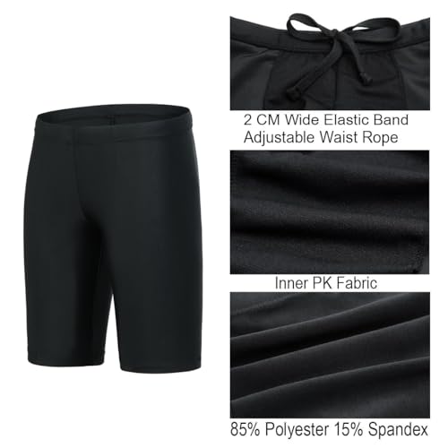 Boys Swim Jammers - UPF50+ Youth Swim Trunks - XX-Large Black