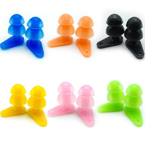 Kids Waterproof Swimming Earplugs - 6 Sets with Cases