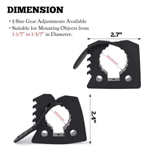 Shovel Holder Clamp Mount Kit,Truck Bed Molle Panel Mount, Shovel Mount for Roof Rack,Quick Release Mount Clamps Off Road UTV Utility Trailer Accessories Fits 1-1/7" to 1-3/7" Diameter Tools(6 Pack)
