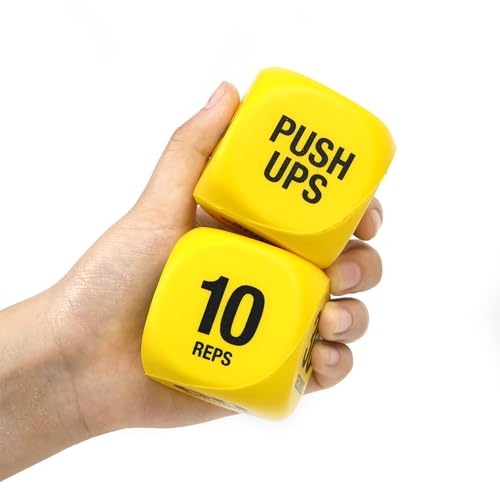 Workout Dice for Men - Fun Exercise Game - Yellow Variation
