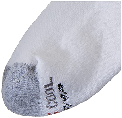 Hanes Men's ComfortBlend 6-Pack Crew Socks Assorted White/Grey Lightweight Casual