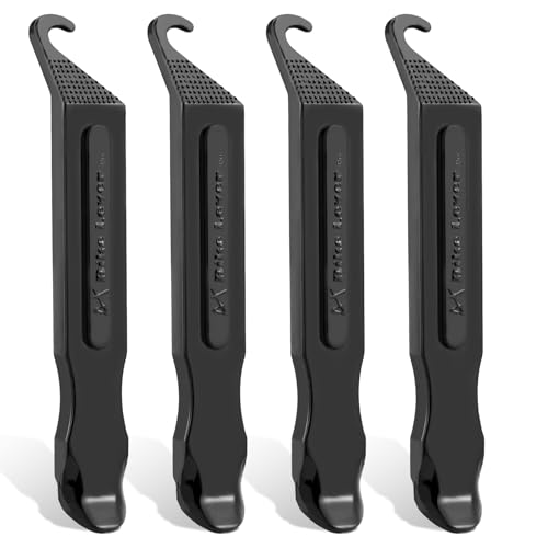 Bicycle Tire Levers - Ultra Strong PC Plastic Tool Set of 4 - Black