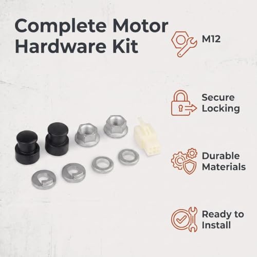 E-Bike Hub Motor Axle Nut & Washer Set - 12mm Replacement Parts
