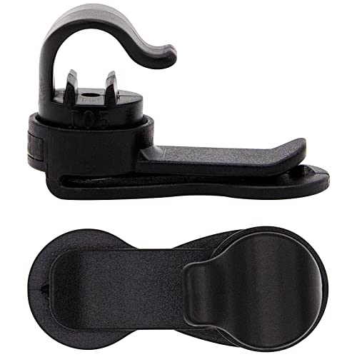 Magnetic Tube Clips for Hydration Packs - 2 Pack, Black