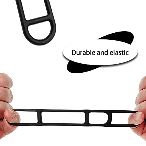 5 Pack Silicone Bike Light Mount Straps - Black