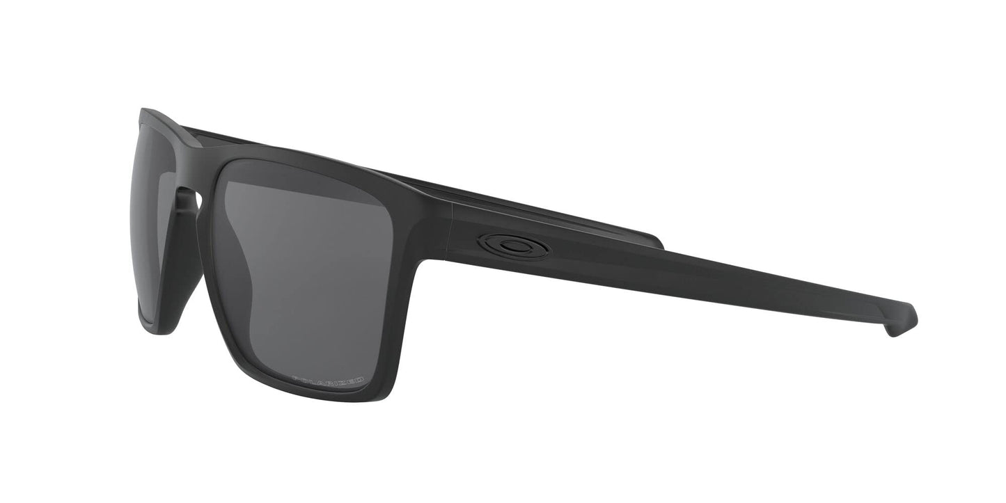 Oakley Man Sunglasses Matte Black Frame, Grey Polarized Lenses, 57MM