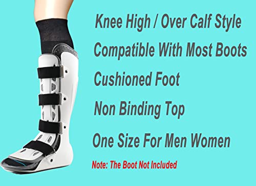VEIGIKE Replacement Sock Liners for Walking Boots - 2 Pairs, Knee-High, Unisex Medical Socks for Orthopedic Casts and Air Walkers